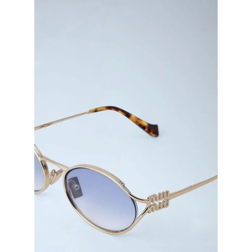 Miu Miu Men Mu 52Ys Oval Sunglasses - Picture 4 of 7